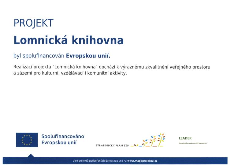 Projekt Lomnická knihovna Projekt Lomnická knihovna
